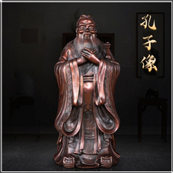 純銅孔子銅像家居擺件 純銅孔子銅像家居擺件