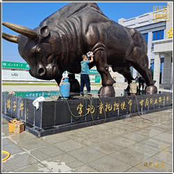 鑄銅關公 大號商業街步行街銅牛雕塑