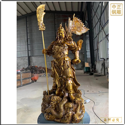 鑄銅關(guān)公 寺廟九龍銅關(guān)公