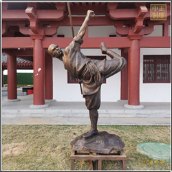 鑄銅關(guān)公 少林寺練功夫銅雕塑鑄造
