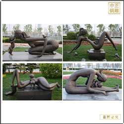 鑄銅關公 各種抽象母女銅雕塑