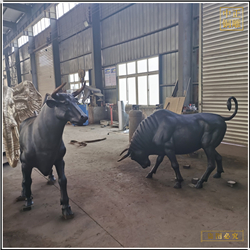 鑄銅關(guān)公 訂購大號仿真銅牛雕塑