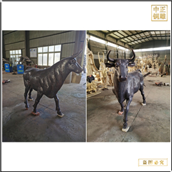 鑄銅關(guān)公 銅牛雕塑批發(fā)價格