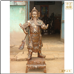 鑄銅關公 全銅關二爺武財神佛像銅雕塑