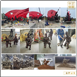 鑄銅關公 抗日人物銅雕塑鑄造廠家