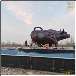 鑄銅關公 大型銅牛展示圖
