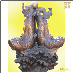 三條銅魚擺件 三條銅魚擺件