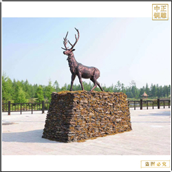 公園銅鹿雕塑制作 公園銅鹿雕塑制作