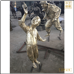 鑄銅關(guān)公 小女孩人物銅雕塑
