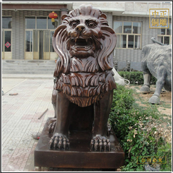 鑄銅關公 門口銅獅子雕塑
