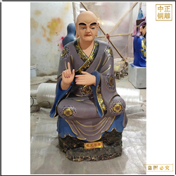 鑄銅關(guān)公 貼金彩繪十八羅漢