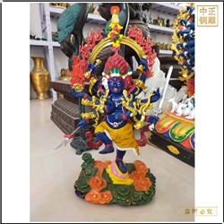 鑄銅關(guān)公 銅雕道教神像擺件