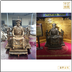 鑄銅關公 古代努爾哈赤銅雕塑鑄造