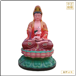 工藝品彩銅觀音銅像佛 工藝品彩銅觀音銅像佛