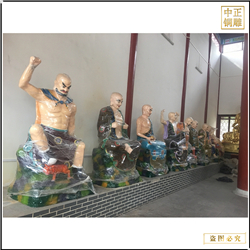 鑄銅關(guān)公 一套銅雕十八羅漢價(jià)格