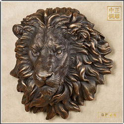 鑄銅關(guān)公 獅子頭銅雕塑
