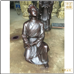古代秀才銅雕塑鑄造 古代秀才銅雕塑鑄造