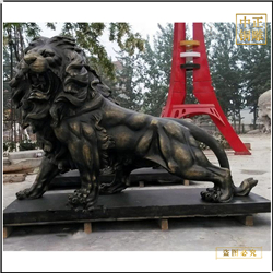 園林鑄銅獅子雕塑 園林鑄銅獅子雕塑