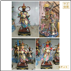 鑄銅關公 大型彩繪四大天王銅像定制