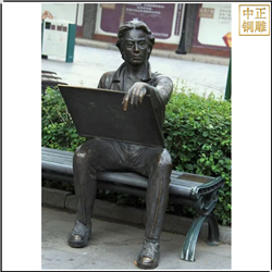 街邊畫畫人物銅雕塑 街邊畫畫人物銅雕塑