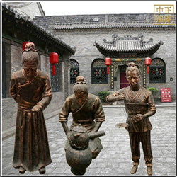 鑄銅關公 定制室外中醫文化人物銅像