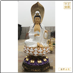 鑄銅關(guān)公 鑄銅立式彩繪觀音菩薩