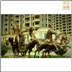 鑄銅關(guān)公 小區(qū)門口銅馬雕塑鑄造