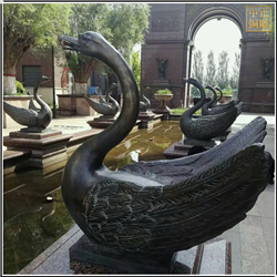 鑄銅關公 小區門口噴水景觀銅天鵝雕塑